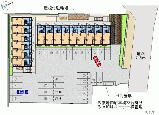 ★手数料０円★東近江市林田町　月極駐車場（LP）